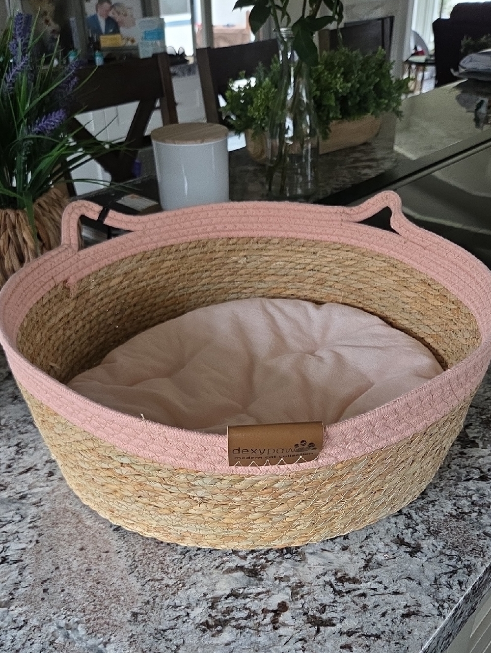 Dexypaws Round Woven Pet Bed